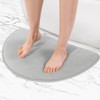 HOMBYS Thicker Memory Foam Half Circle Bath Mat Rug, Super