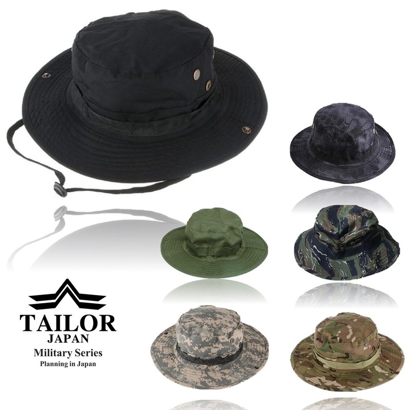 TAILOR JAPAN Boonie Hat, Jungle Hat, Camouflage, Multicam, Multi, Camouflage,