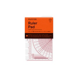 Midori 77716439 Mini 6-Hole Size Plotter/Plotter, Scale Underlay