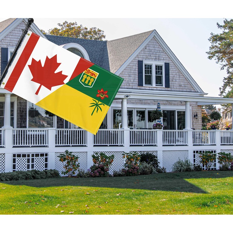 3×5 FT Canada Saskatchewan Flag, Novel Large 100D Canadian SA