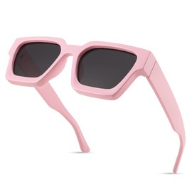 FEISEDY Retro 90s Square Sunglasses for Women Men Trendy Chunky Rectangle Sunglasses UV400 Protection B2385