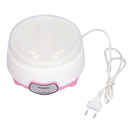 Electric Yoghurt Maker, 15 W, 1 L, Pink, Mini Portable Yoghurt Maker, 360° Heating, Automatic Yoghurt Maker for Home Kitchen, EU Plug, 220 V