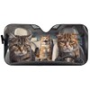 Cool Cat Driving Aauto Front Window Sun Shade, Cats Foldable