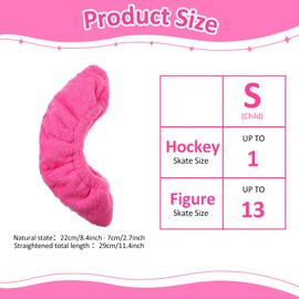 Larrel Ice Skate Blade Covers, Pink Soft Ice Skate Guards Durable Sports Blade Cover Protector Skating Accessories for Figure Skating Hockey Toddler Kids Youth,Girls