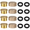 Pack of 8 Blanking Plugs 1/2 Inch Sealing Cap Brass
