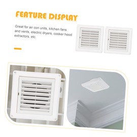 COHEALI 2Pcs Weatherproof Plastic Vent Cover Grille External Wall Air Vent for Kitchen Fans Dryer and Bathroom Exhaust Easy to Install Durable Design to and Rain