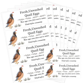 Unwashed Chicken Quail Duck Egg Carton Stickers 1 * 2.5 inch Farm Fresh Eggs Carton Labels Egg Packaging Handling Instructions Stickers for Farm Fresh Egg Business 120Pcs (Color2)
