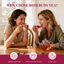 Rose Bud Tea Dried Red Rose,MQUPIN Rose Tea 100% Natural Pure Flower Edible Buds Tea Culinary Food Grade Red Rosebud for Drinking DIY Gift (250g/3Packs)