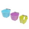 3pcs Drain Colander Set Food Grade PP Stackable Fruit Vegetable