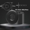 qingmeng Pack of 30 Washers M8 x 24 mm Body