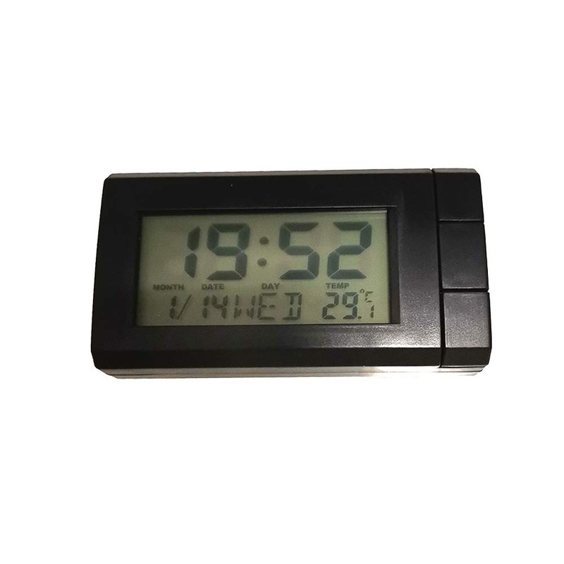 Thermometer Digitaluhr Auto Temperaturmesser Kalender Mini Monitor mit LCD-Display Zeit