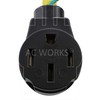 AC WORKS RV/EV 14-50R 50-Amp Adapter (3-Prong 50A Range Outlet