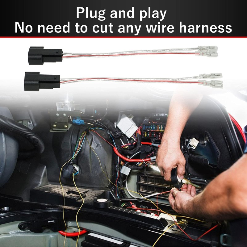 RED WOLF Car Front Rear Door Speaker Wiring Harness Compatible
