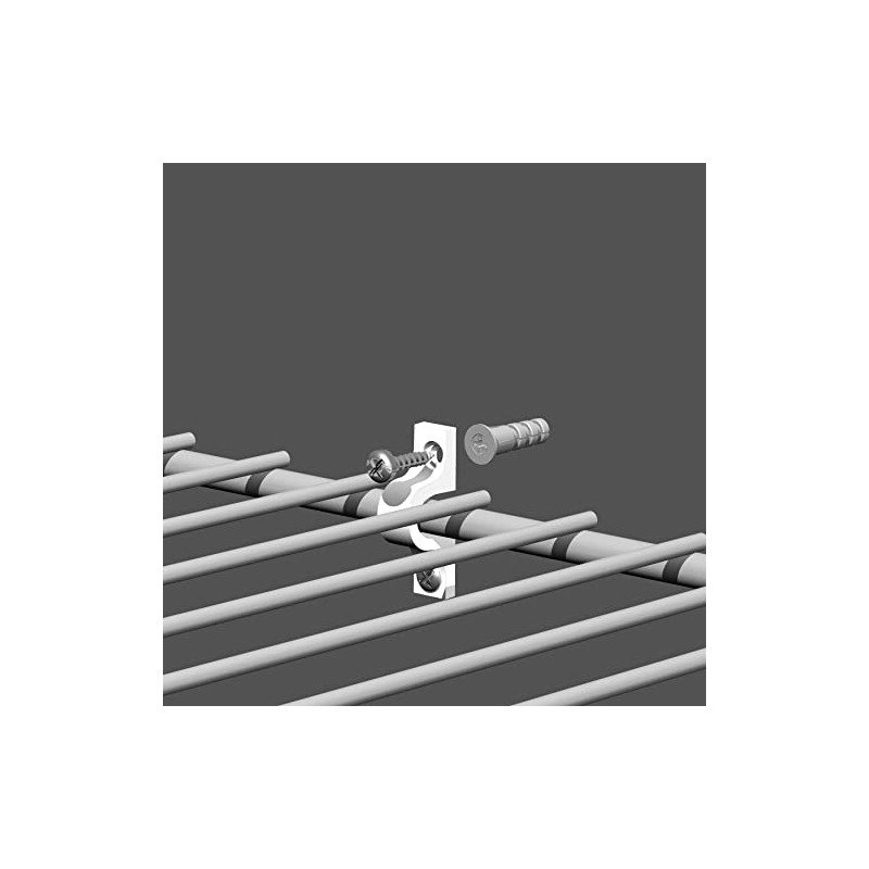 ClosetMaid 7561 Shelf Clips for Concrete Installation, 12-Pack, White