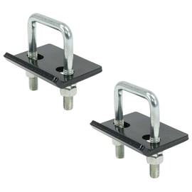 Mytee Products (2 Pack Hitch Tightener U Bolt - Heavy Duty Zinc Plated Anti-Rattle Stabilizer for 1.25" & 2" Hitches, Reduce Movement from Hitch Tray Cargo Carrier Bike Rack Trailer Ball Mount