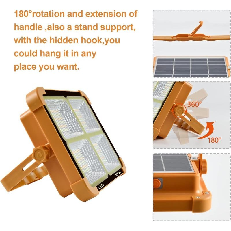 Portable LED Work Solar Light 100W 16500mAh 10000 LM with