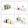 JiePai Acrylic Shower Shelf,Adhesive Floating Wall Shelf Bookshelf 15 Inch,