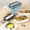 Double Layer Bento Box 316 Stainless Steel Compartment Portable Lunch