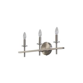 LumLight 3045-BN Sapello 3-Light Vanity Light in Transitional and Modern Style-6.85 Inches Tall and 22 Inches Wide, Finish Color: Brushed Nickel