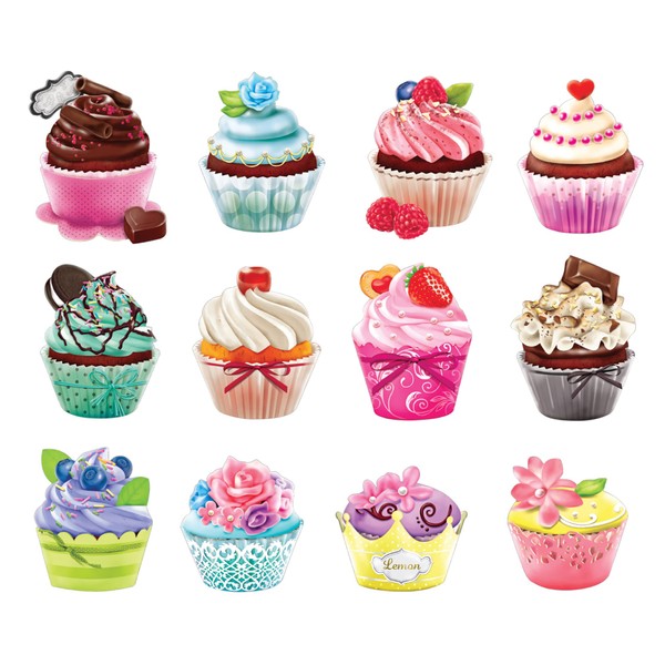 Lafayette Puzzle Factory Cupcakes 12 Mini Shaped Puzzles Total of