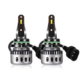9005 HB3 LED Headlight for Cars, 9005 HB3, Compatible with Vehicle Inspection, 2 Pack of 2, 25W x 2, 5,000 LM x 2, 4x Brightness, Built-In Silent Fan, Voltage 9-36V, IP68 Super Strong Waterproof