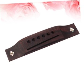 Kisangel 6 Strings String Acoustic Guitar Bridge Replacement Saddle with Seashell Decor Fits Folk Classical Guitars Easy Mounting Vintage Look for DIY Repair
