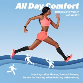 2 Pairs Open Toe Compression Socks for Men & Women 15-20 mmHg Knee High Flight & Travel Socks for Circulation Support (S/M)