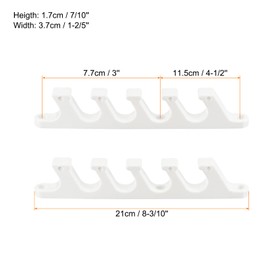 PATIKIL Chaise Adjustment Bracket, 4 Pack 5 Position Lawn Furniture Multi Position Back Support Adjuster for Outdoor Lounge Patio, White