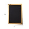 SOFE 21x27 Gold Wood Framed Linen Bulletin Board, Black Pin