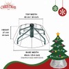 Silver Christmas Tree Skirt : Christmas Tree Collar Silver