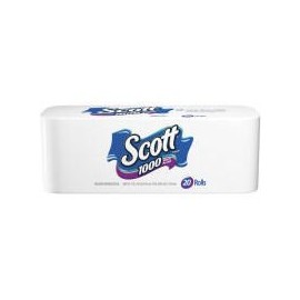 1000 Bathroom Tissue, Septic Safe, 1-Ply, White, 1000 Sheet/Roll, 20/Pack