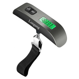 Longang Digital Hanging Luggage Scale with Backlit for Travel, Portable Handheld Suitcase Weight Scale with Hook, 110 Pounds, Battery Included