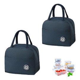 Pack of 2 Cooler Bags, Small, Mini Cool Bag, Small Cool Bags for On the Go, Portable Cool Bags, Foldable, Thermal Bag, Insulated Lunch Bag with Foil Lining, Lunch Bag for School, Office, Picnic