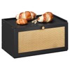 Trironsun Rattan Bamboo Bread Box for Kitchen Counter Large Capacity