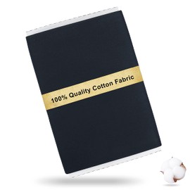 Craftido-19 Options-100% Cotton Fabric by The Yard in Solid Color 44”Wide by 3yd (9 ft) -Medium Weight 5.2 oz-for Quilting, Sewing, Crafts, Binding, Backing and Lining - Black