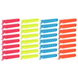 MIJOMA Set of 32 sealing clips, sealing clips, bag clips, clips for bags, keep 100% airtight and suitable for any bag