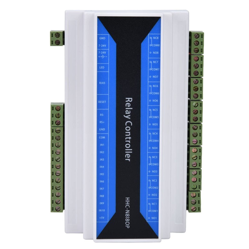 Fafeicy 8 Channels Ethernet Relay, Network Relay Module, Remote Relay