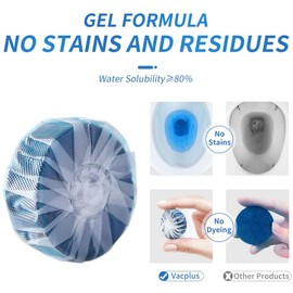 Vacplus Automatic Toilet Bowl Cleaner Tablets, Bathroom Toilet Tank Cleaner (12 PACK), VA-T165