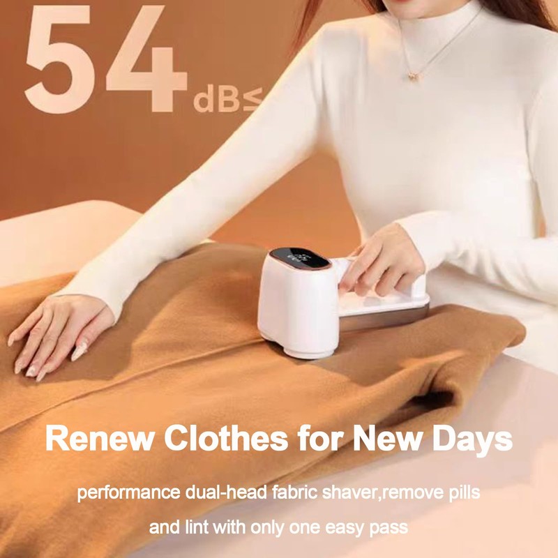 Supenjoy Dual-Head Fabric Shaver and Lint Remover, Rechargeable Sweater Shaver