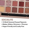 W7 Socialite Pressed Pigment Palette - 18 Pink Nude Colors