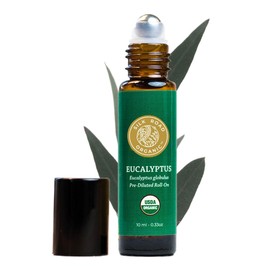 Silk Road Organic Organic Eucalyptus Essential Oil Roll On, 100% Pure USDA Certified - Respiratory Health, Colds, Cough, Sinus & Allergy Congestion - 10 ml Roller by Silk Road Organic - Always Pure, Always Organic