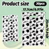 30 Pcs Black and White Football Gift Bags with Handles,Plastic