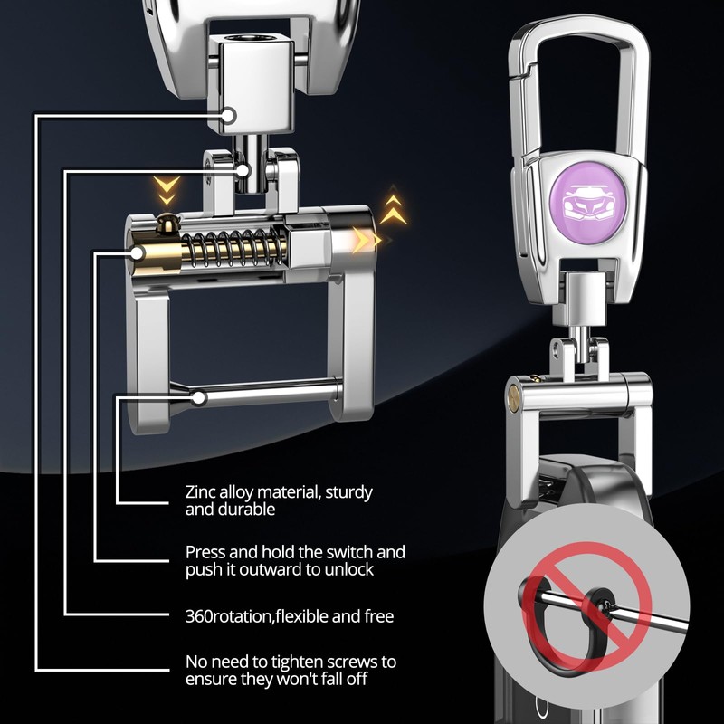 Keychain For Car accessories, Metal Keychain That Does Not Require