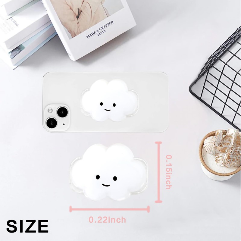 Yuibthr Phone Grip Cute 2D Cloud Shape Collapsible Expandable, Smartphone