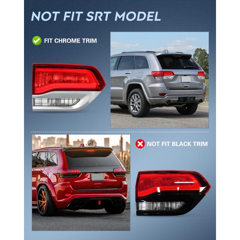Nilight Taillight Assembly Compatible with 2014 2015 2016 2017 2018