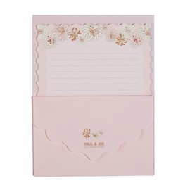 PAJ-LS12-PK Lace Cut Letter Set Paul & Joe La Papetrie Marks Chrysantheme Pink