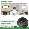 15.8 Inch Black LED Flush Mount Ceiling Light, 32W, 3480LM,