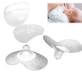 Pack of 2 Nursing Caps S, Nursing Caps, Nipple Shield Breastfeeding, Nursing Cover, Washable Nursing Pads, Disposable Nursing Pads, for Nursing Mothers with Inverted and Painful Nipples