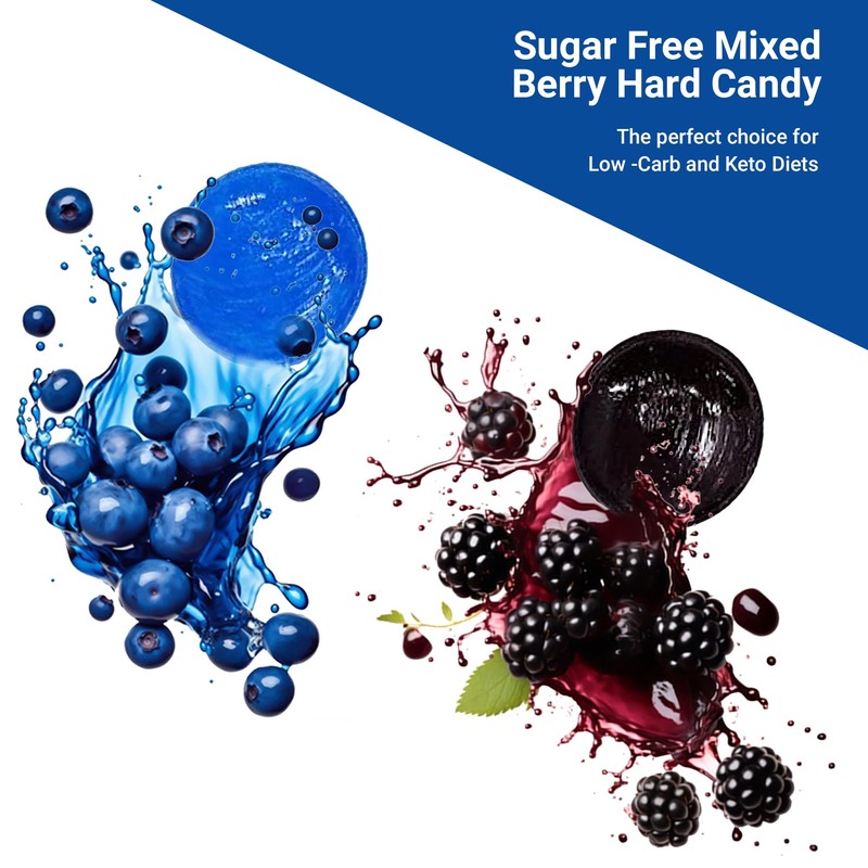 Sugar Free Mixed Berry Hard Candy – 1 lb Bulk Bag, Individually