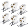 Jetec 6 Pieces White Roman Shade Cord Lock Dual Brass